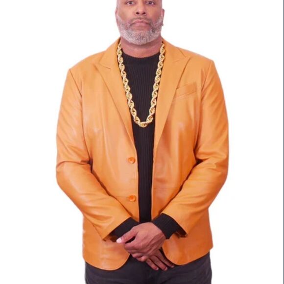 JAKEWOOD - Buttersoft Leather Blazer Style # 7000 in Green - Picture 2 of 8